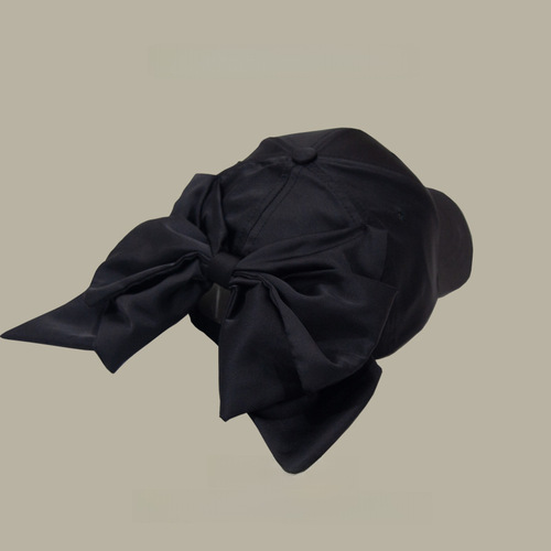 Women's Spring and Summer Korean Style Versatile Elegant Duckbill Hat, Sun Protection Hat for Outing with Bow Tie, Baseball Hat for Women