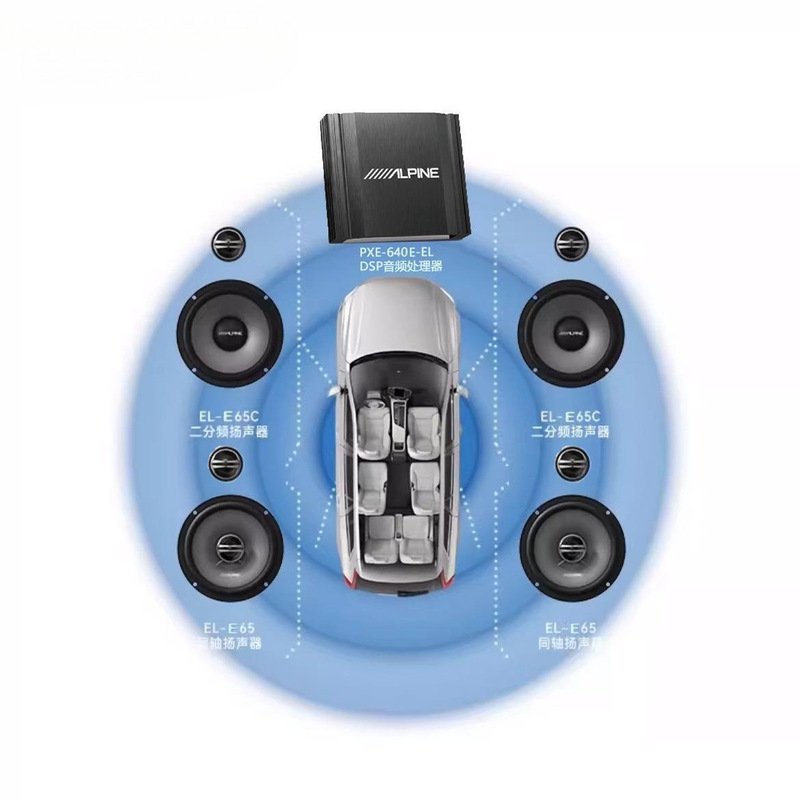 日本アルパインELWE65C車載二分周同軸セットスピーカー自動車音響改造6.5スピーカー|undefined