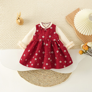 Cute children's base body-friendly spring sleevless dress, set, trend of season, children's clothing