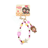 Оригинальный милый браслет из бисера, мобильный телефон, брелок для школьников, школьный рюкзак, ключница