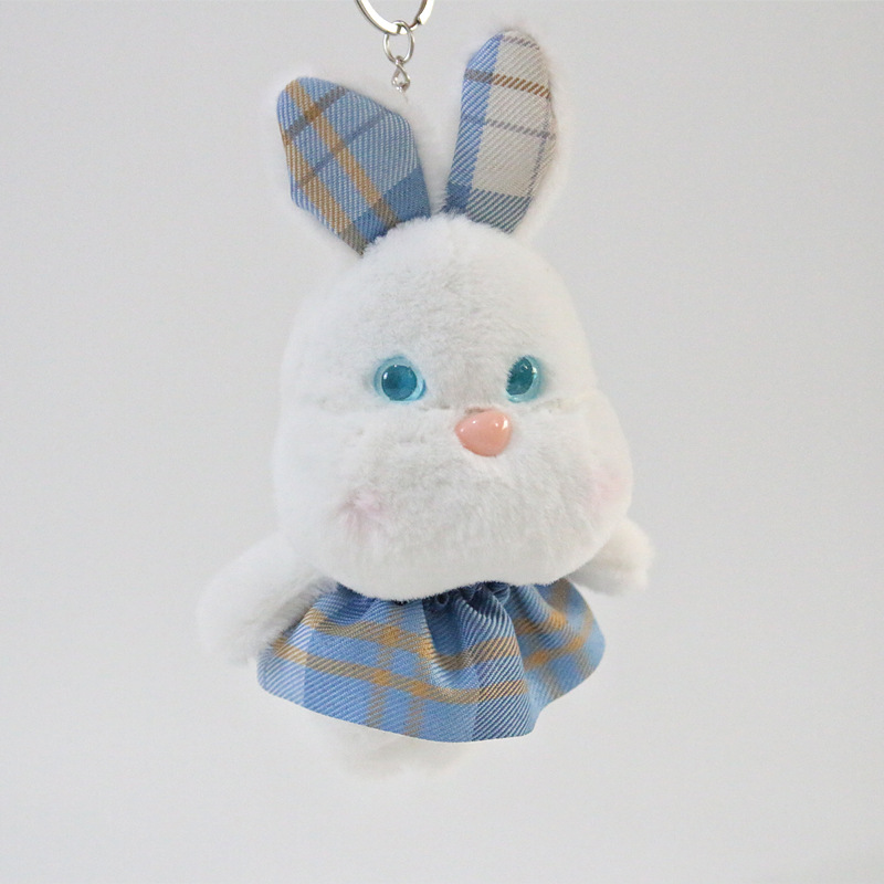 Nuevo mini simulación conejo muñeca de peluche de juguete pequeño conejo blanco muñeca colgante muñeca Lindo bolso llavero
