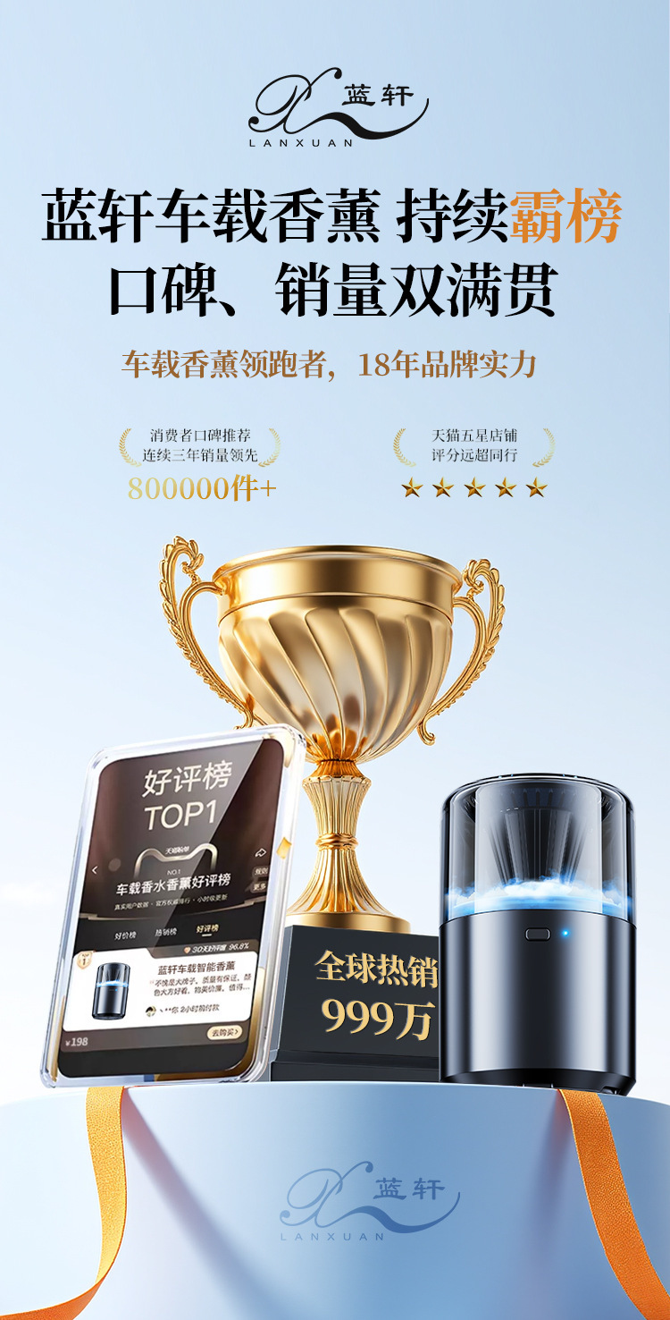 Car Aromatherapy Machine, New Long-Lasting Fragrance, High-End Car Perfume, Cloud Mist Landscape, Men's Car Automatic Spray Fragrance