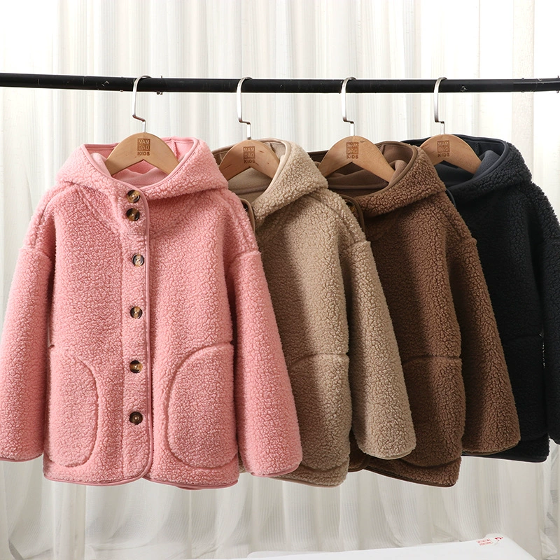 Children's velvet warm jacket, family style, for teenagers