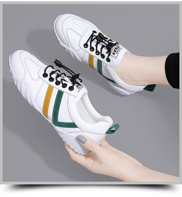 Giày sneaker nữ đế mềm trắng thể thao phối màu be — 3196 màu trắng, 3196 màu be chi tiết 15
