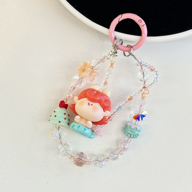 Genuine Lilith linda pintura al óleo estrella nueva aleación cristal resina linda cadena de teléfono móvil bolso colgante de teléfono móvil