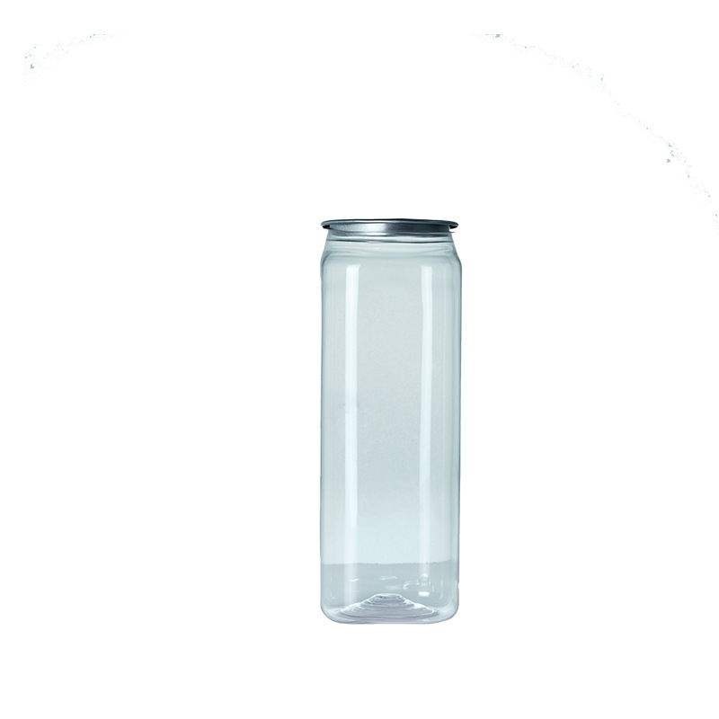 Latas de plástico al por mayor Pet desechables Empaquetado transparente Té de hierbas Jugo Bebidas Latas de plástico vacías image 6