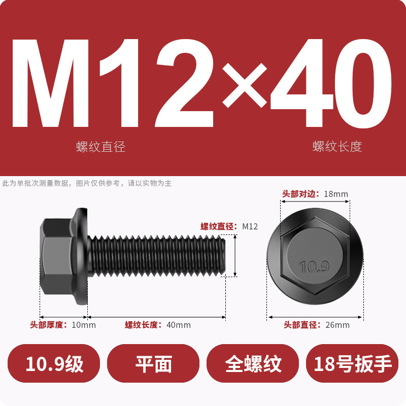 8.9段外六角フランジ面ねじ高強度GB5789プラスキャップ付マット付歯付ボルトM6M8-M20|undefined