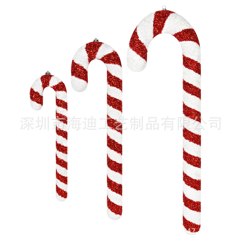 クロスボーダー 40-90 センチメートルクリスマス装飾赤と白のスパンコール杖装飾品クリスマスツリー装飾ダンス小道具|undefined