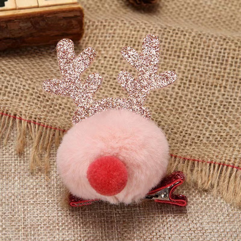 国境を越えた新製品クリスマスベルベットの鹿の角ヘアピンがかわいい萌え髪飾りフェルトの柔らかい髪飾りの祝日装飾クリップを売っている|undefined