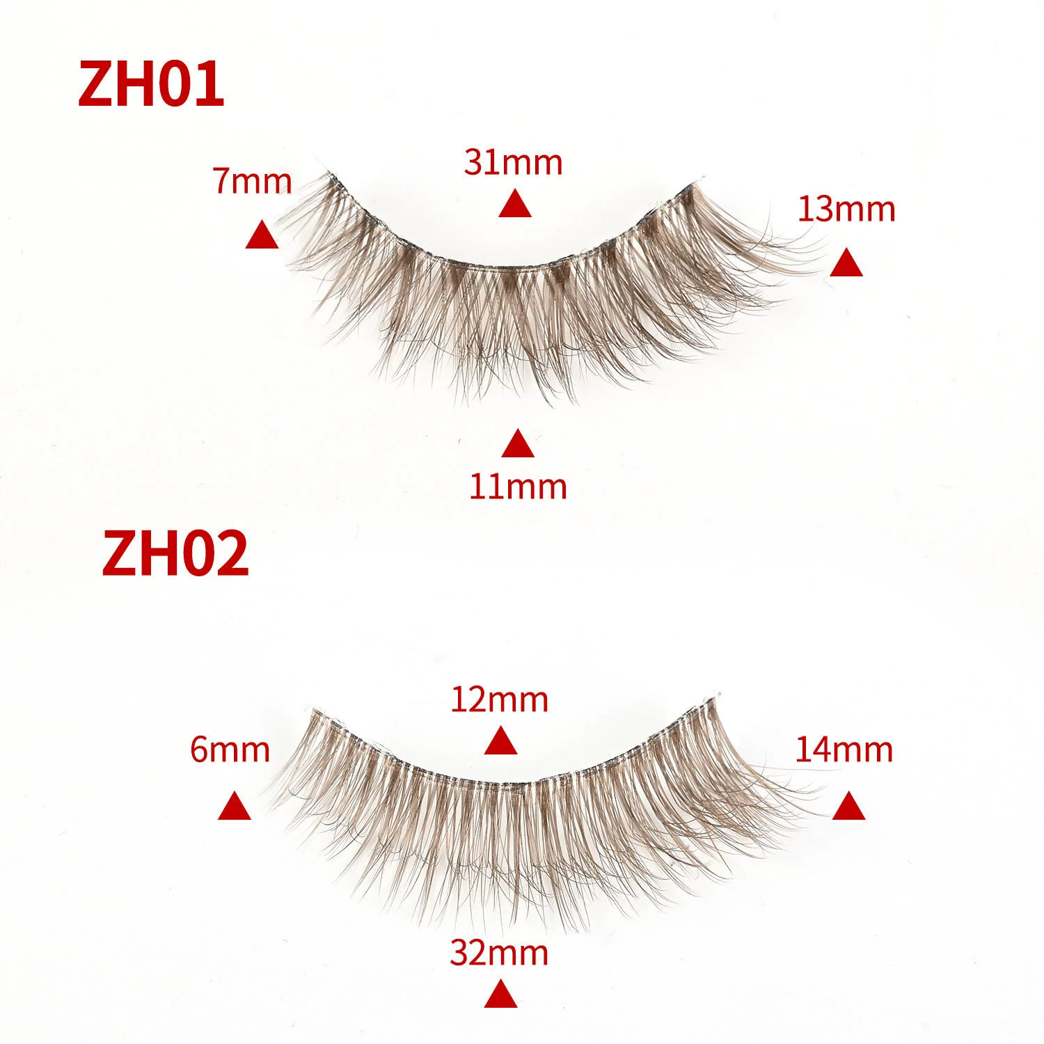 美伊吖 (Cross-border trading), three dimensional curling brown transparent false eyelashes for eyelashes