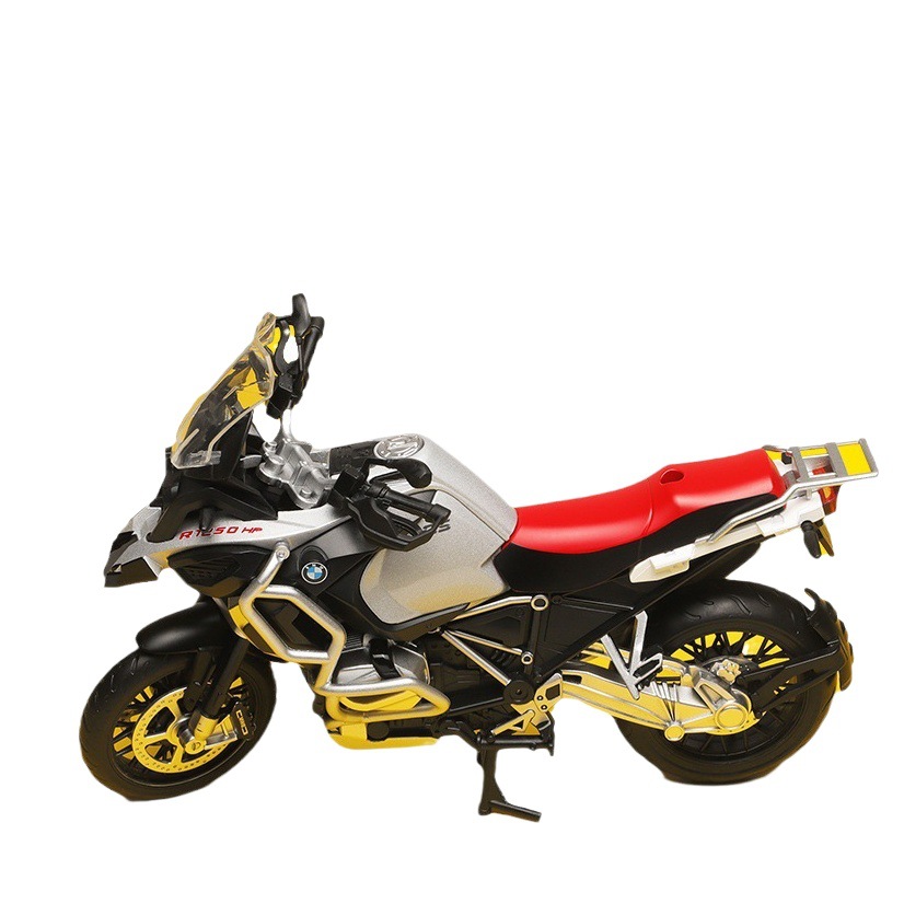 Modelo de coche de aleación caipo 1 a 12 BMW R1250GS motocicleta deslizante cinturón libre de sonido y luz modelo de coche de juguete adornos