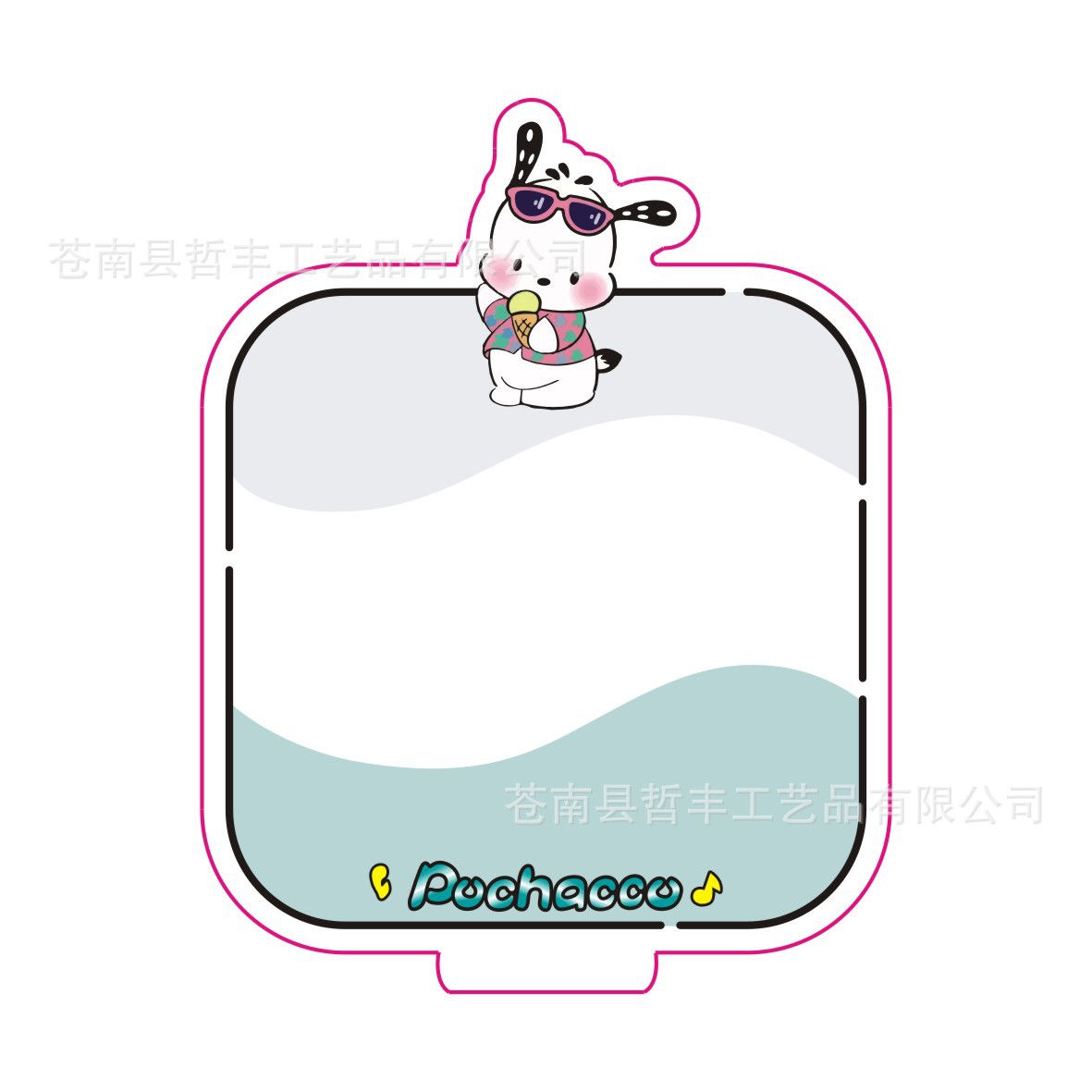 Estilo japonés Pacha perro de acrílico multifuncional Calendario de escritorio clip de los PP mini decoración linda del tablero de escritura de BRICOLAJE adornos