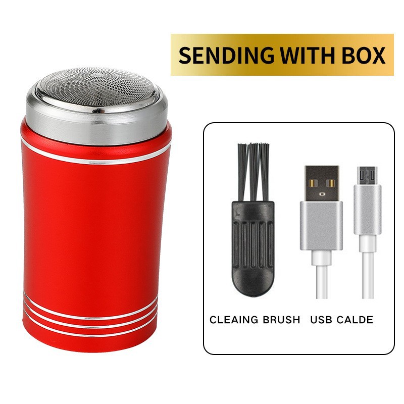 Mini elektrisch scheerapparaat voor mannen, draagbaar roterend scheerapparaat met zwevende kop, USB oplaadbaar en waterdicht, ultrastil (36 dB)_voghion.com