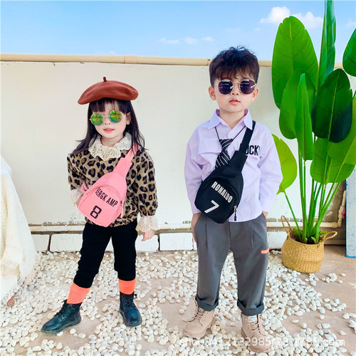 Wholesale Cartoon Children's Chest Bag 2024 New Fashion Unisex Baby Digital Crossbody Bag Snack Toy Shoulder Bag