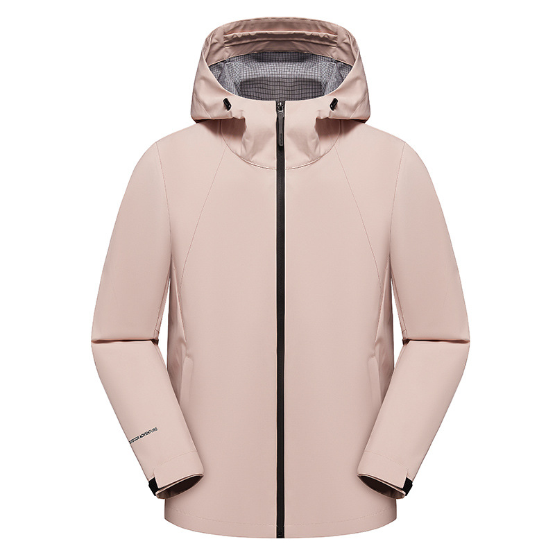 Nuevo traje de asalto al aire libre hombre y mujer a prueba de viento a prueba de agua chaqueta encapuchada chaqueta de capa suave ropa de grupo ropa de trabajo personalizada
