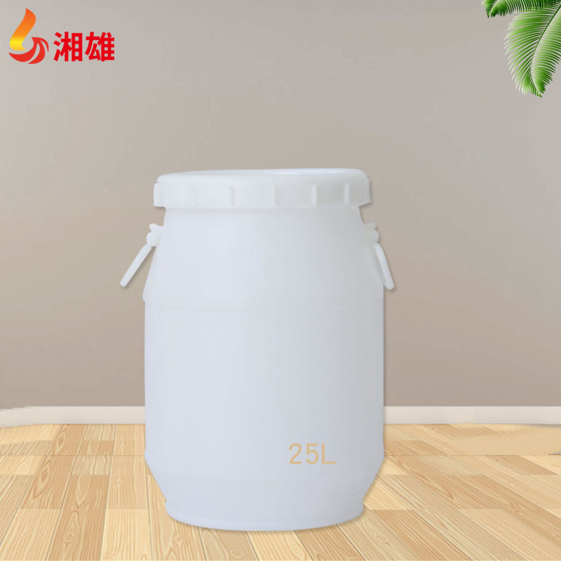 25L化工塑料桶储水大口罐 25L白大口桶蔬菜运输食品桶