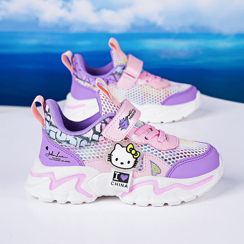 Zapatos para niños y niñas 25 verano nuevo estilo cuero transpirable zapatos resistentes a la suciedad de suela blanda para niños grandes zapatos para correr antideslizantes para niñas