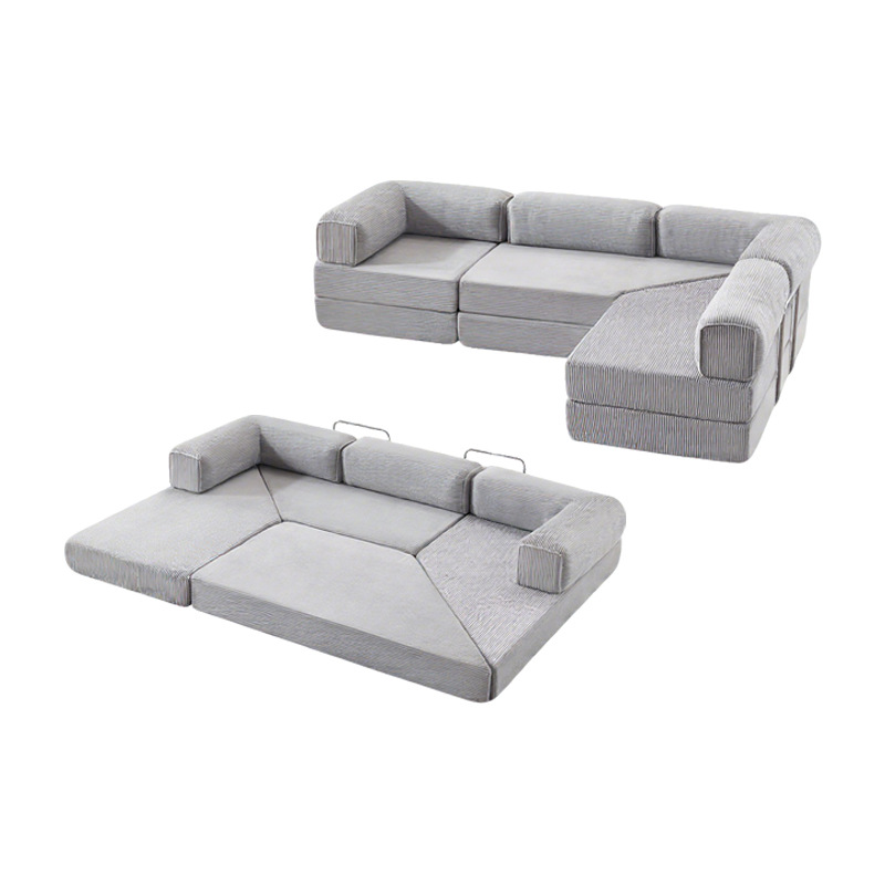Sofá comprimido modular convertible sofá cama apartamento pequeño espacio plegable sofá tatami