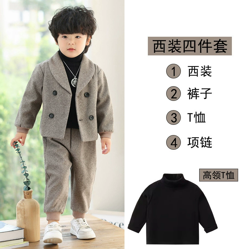 Детский fleece классический костюм для отдыха, костюм цветочного мальчика, платье девочки цветов, корейский стиль, для выступлений