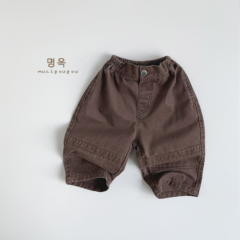 Pantalones estilo coreano vintage para niños, estilo bosque, primavera 2026, nuevos pantalones casuales sueltos de algodón para niños y niñas, a la moda image 7