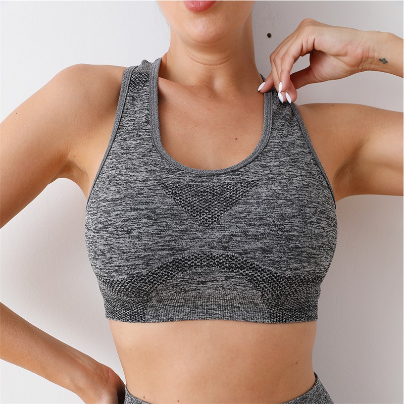 Europeos y estadounidenses ajustados sin pierna trajes de alta intensidad correr fitness chaleco de rosca bra set de yoga