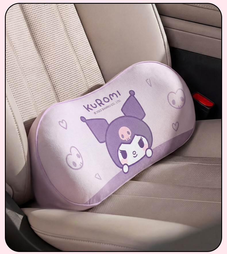 Sanrio car seat gap breathable cushion My Melody headrest for driving, Tesla neck and waist support