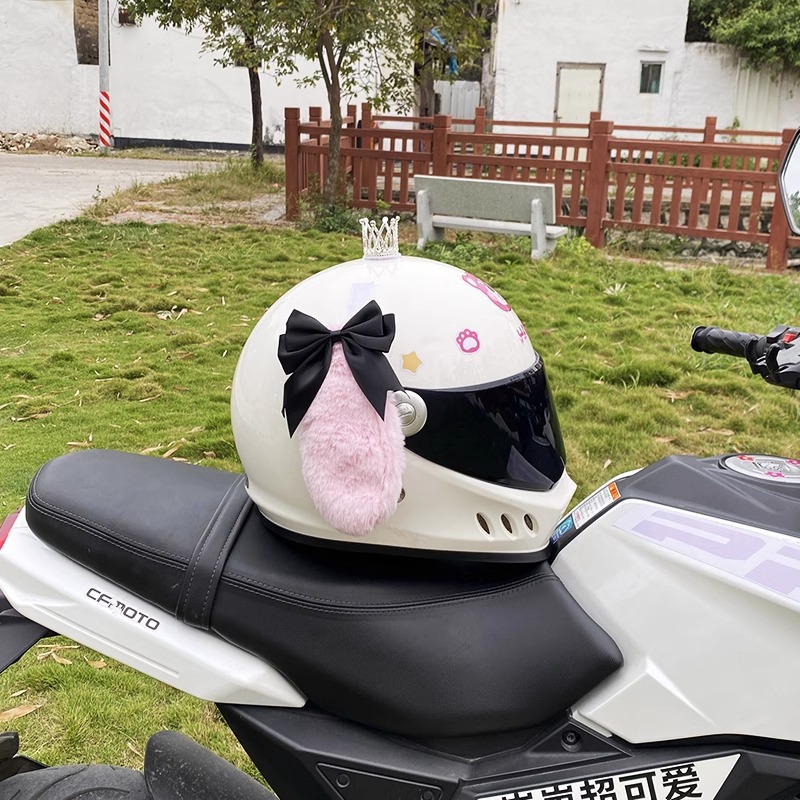 Motorcycle electric vehicle universal Velcro cute helmet decoration