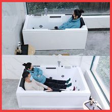 亚克力双人大人大型超大号情侣加宽冲浪按摩恒温浴缸浴盆