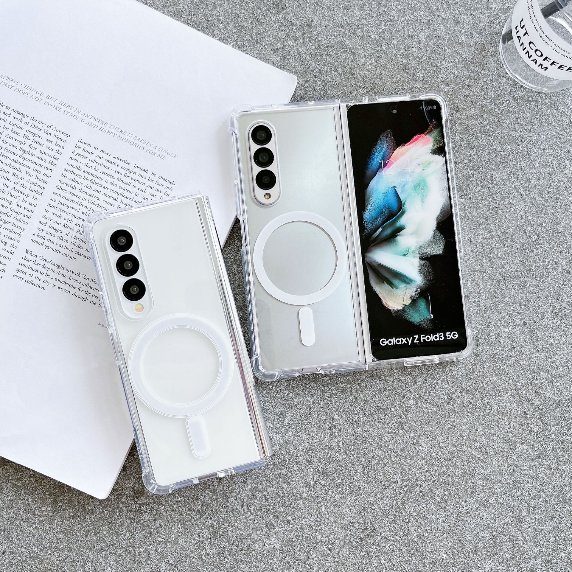 Magnetic Shockproof Acrylic Phone Case For Samsung Fold Series_voghion.com