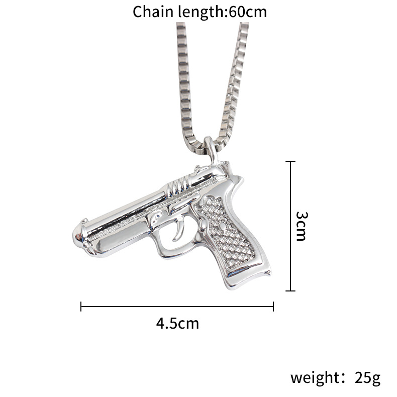 Mode Pistolet Alliage Placage Incruster Strass Unisexe Pendentif 1 Pièce display picture 3