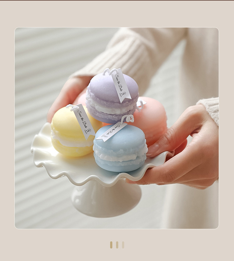 Fashion Macarons Paraffin Candle 1 Piece display picture 3