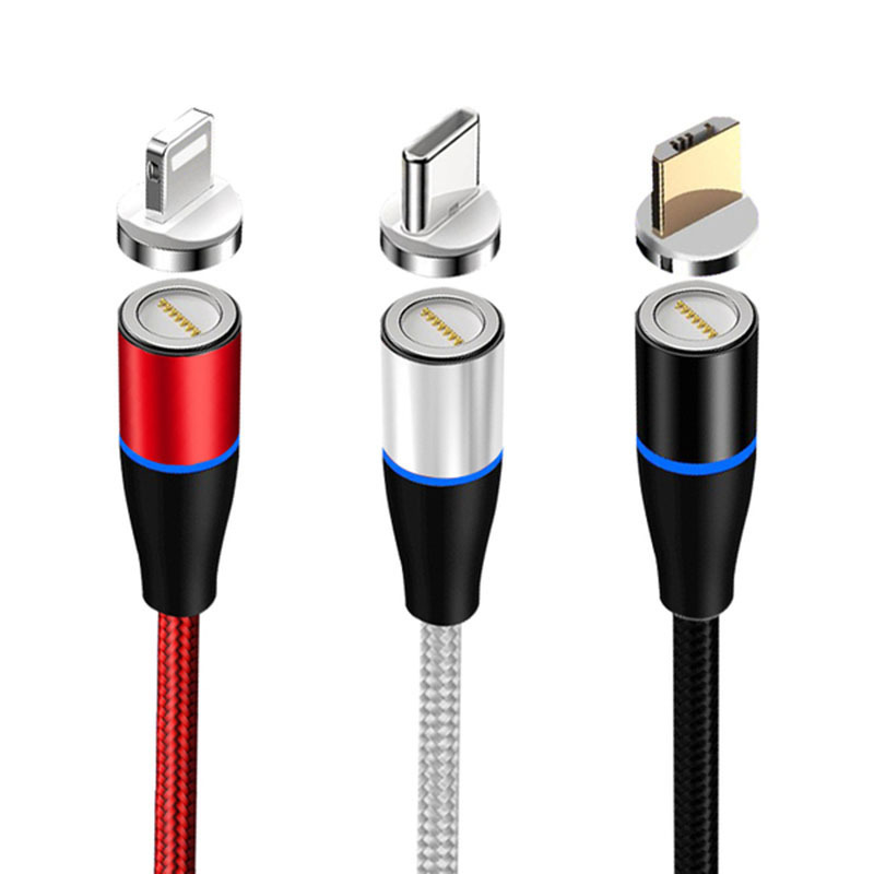 Powerful magnetic strong magnetic data cable, 7-pin 5A magnetic suction head, fast charging for mobile phones, extended three-in-one drag and three charging cables - 2