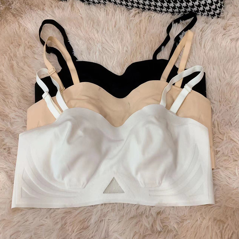Tubo superior orejas de conejo de una sola pieza sin costuras gel de gelatina inalámbrica agradable a la piel ropa interior de mujer sujetador de soporte superior de mujer 6310