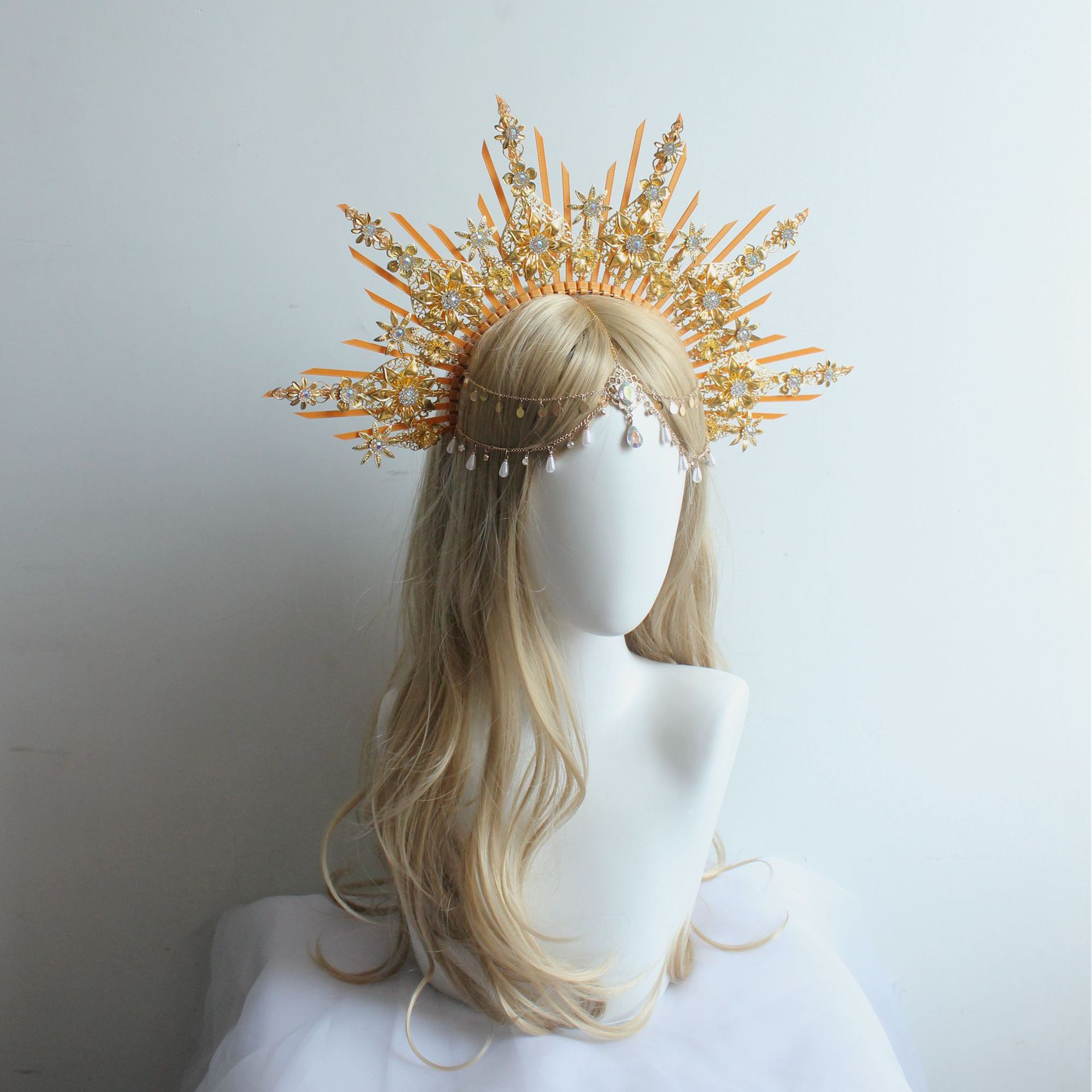 Diy Lolita oro y plata corona