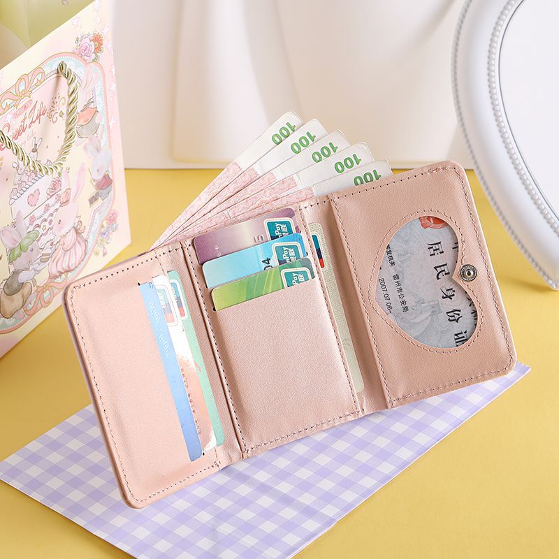Chica sueño Primavera Picnic serie conejo oso billetera lindo diseño original anti-desmagnetización multi-tarjeta magnética hebilla