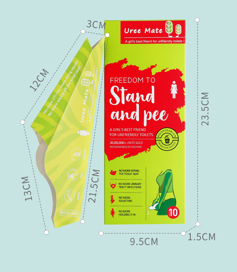 Disposable Female Urinal, Paper Urine Cup for Elderly, Pregnant Women, Patients, Foldable Urination Device, No Need to Squat