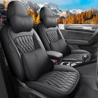 Modelə uyğun (Original) oturacaq örtükləri 19-24 330 Seat Cover Leather - mysterious-black-full-leather-memory-foam-version-note-the-model-year-all-in-one-rear-package