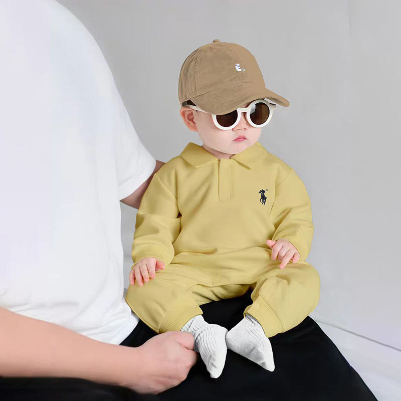 Yellow-Knight Lapel Jumpsuit