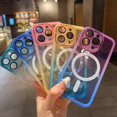 渐变硅胶磁吸适用iPhone17pro手机壳苹果16全包镜头膜TPU透明软壳