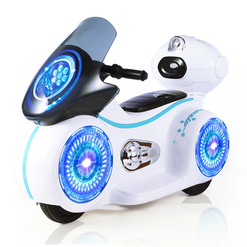[(Cross-border trading), electric space children's motorcycle with seat, three-wheel lightweight music headlights, toy car]