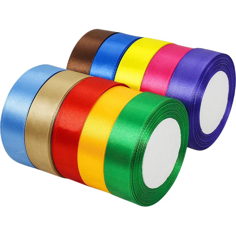 Fábrica al por mayor 2,5 cm cinta de poliéster cinta de embalaje de regalo Cinta de hornear cinta de decoración de la boda