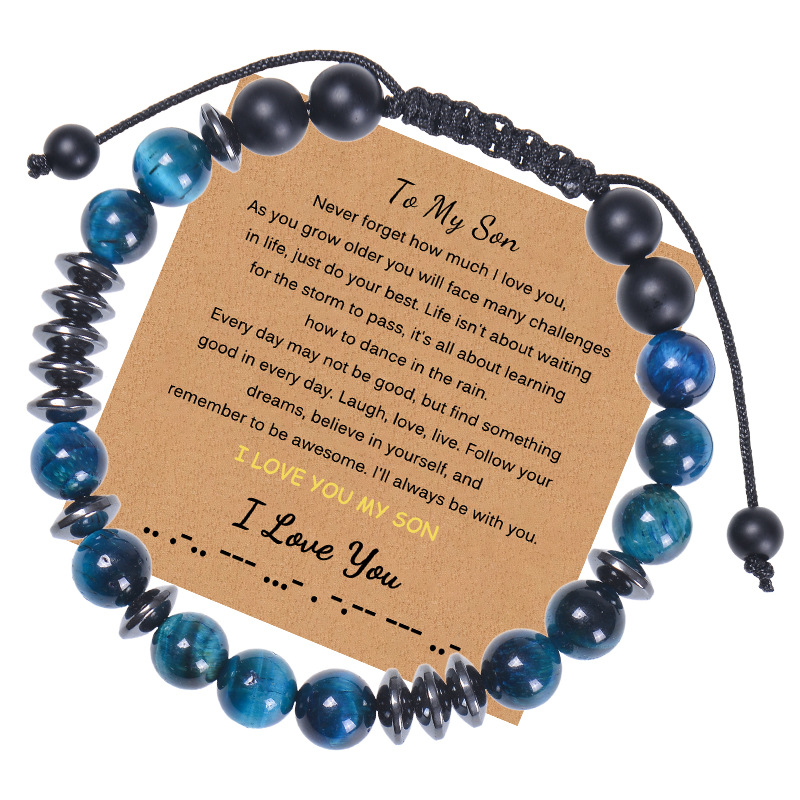 Bracelets Classification Simple Style Geometric Natural Stone Tiger Eye Men's Bracelets Men Beaded Bracelets