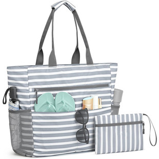 Cross-Border Hot-Selling Picnic Bag Multifunctional Handbag Large Capacity Outdoor Camping Shoulder Bag Travel Vacation Beach Bag