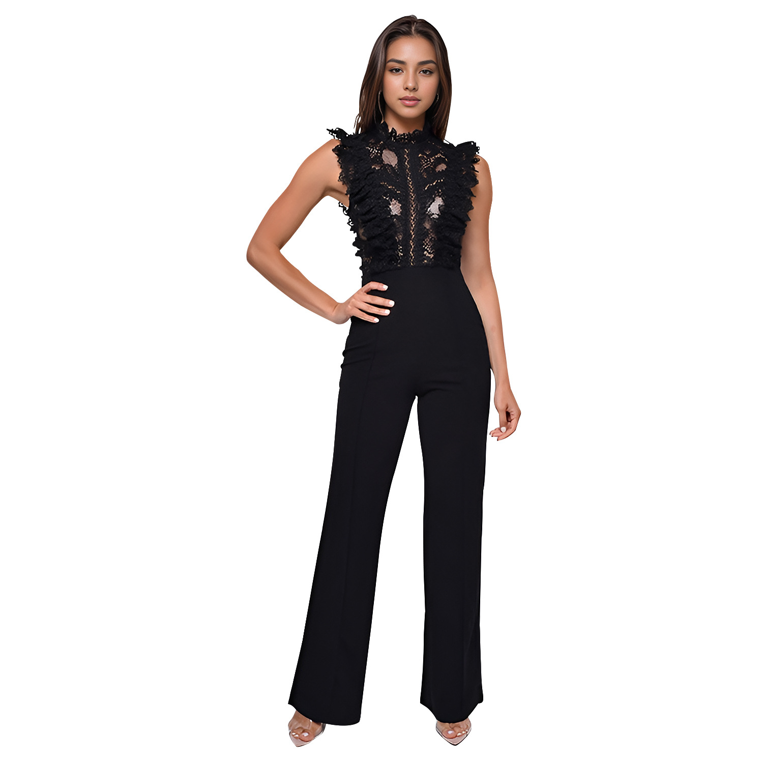 C7038 Aliexpress transfronterizo Amazon estación independiente de moda europea y americana de color sólido sin mangas de malla junkers nuevos