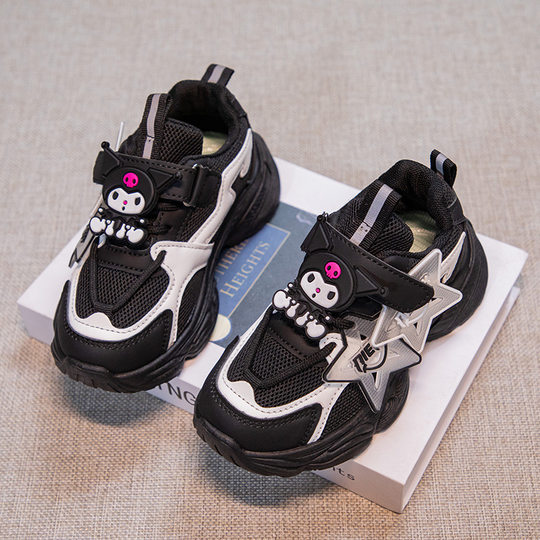 Girls shoes 2024 new spring and autumn children's sneaker girls kulomi mesh torre shoes breathable big children