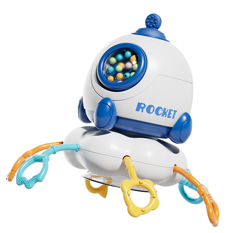Cohete de bebé transfronterizo Lala Le Educación temprana Educación de la primera infancia Ejercicio de bola de extracción de dedo Juguete de música giratoria de ventosa