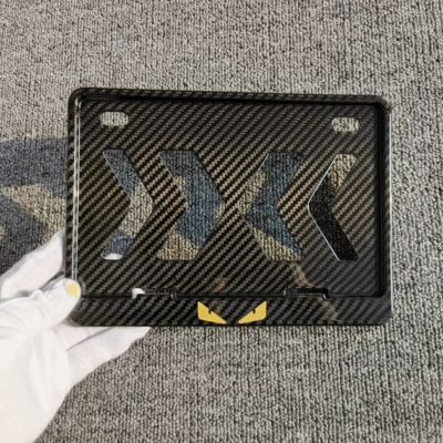 Motorcycle License Plate Frame, Rear | Nömrə qabı - motorcycle-molded-dry-carbon-twill-demon-eyes