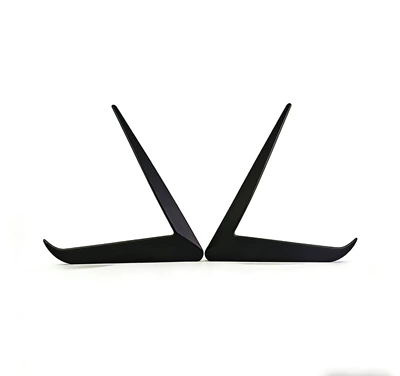 Suitable for Tesla's New Version of Model Y Front Fog Lamp Spoiler Air Knife Frame Tesla Yl Lamp Eyebrow Decorative Frame Cover (Light frame) - 25-new-versions-of-model-ymodel-yl-matte-black-pair