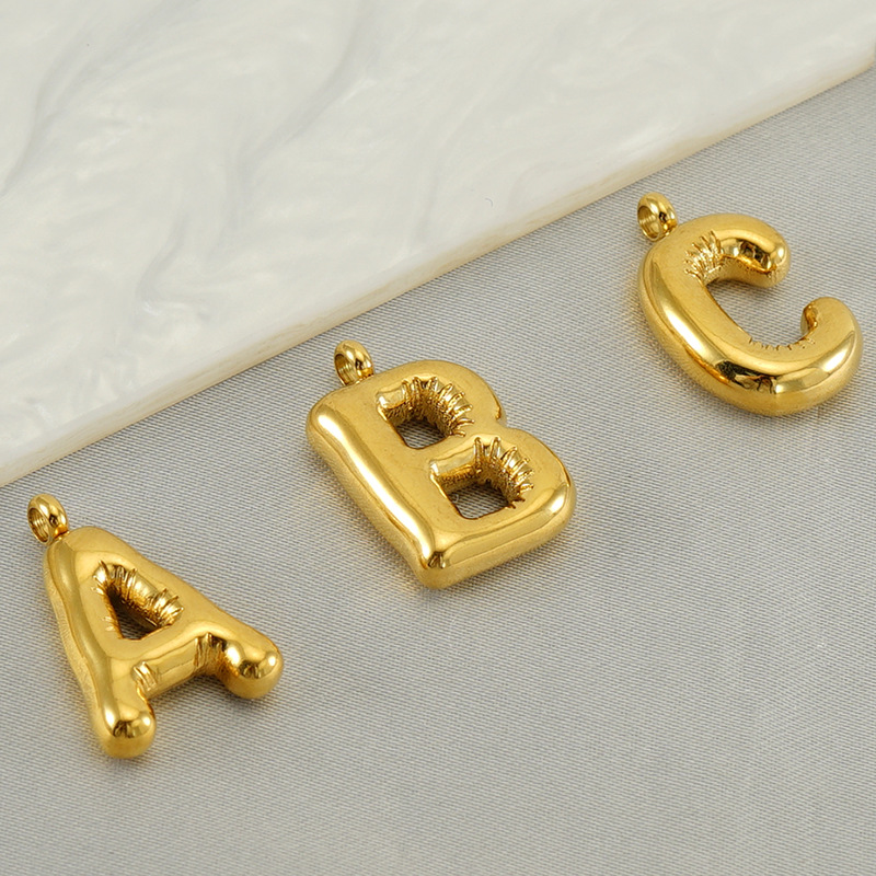9g Weight Pendant Jewelry Making Type 1 Piece Stainless Steel Letter Pendant