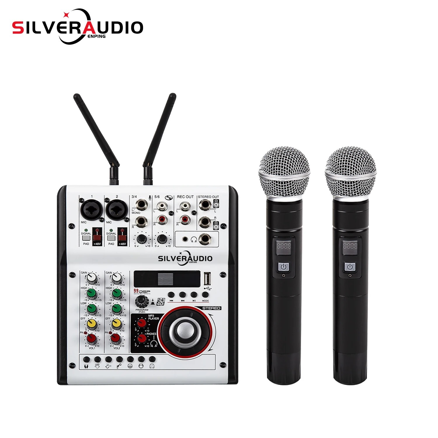 GAX-G064路手持调音台多功能蓝牙USB抖音手机电脑录音卡拉OK话筒